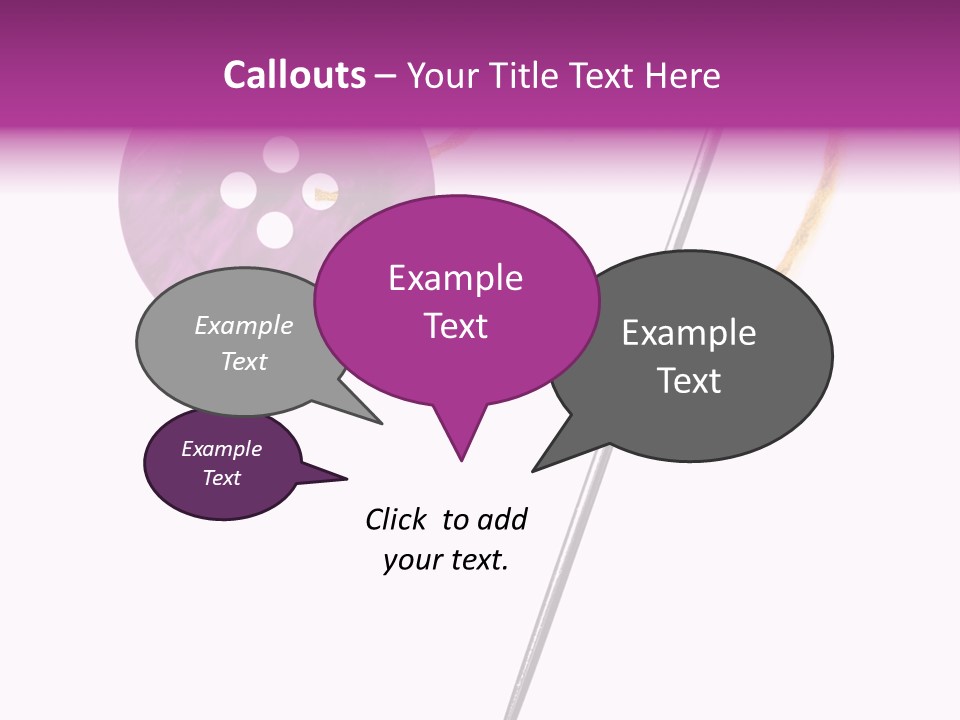 Cutout Button Symbol PowerPoint Template