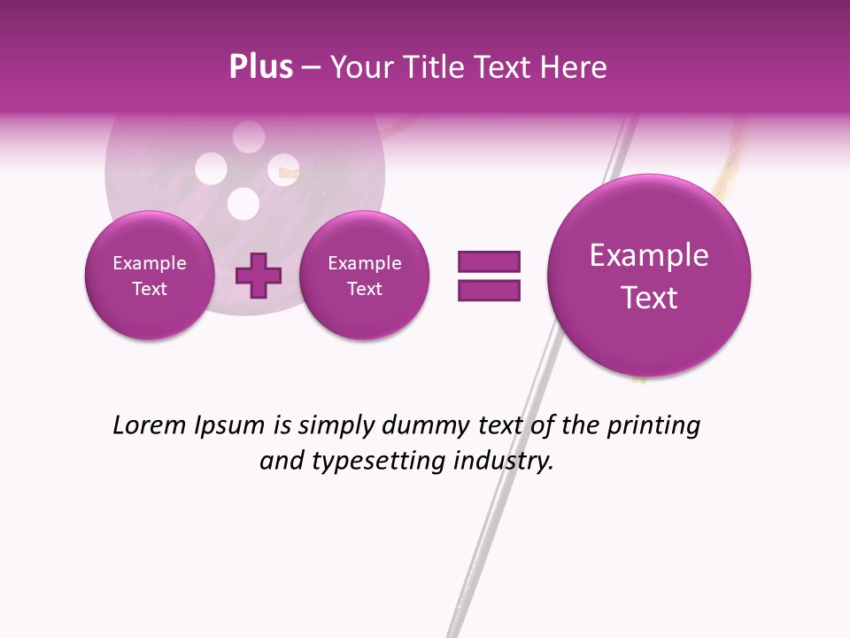 Cutout Button Symbol PowerPoint Template