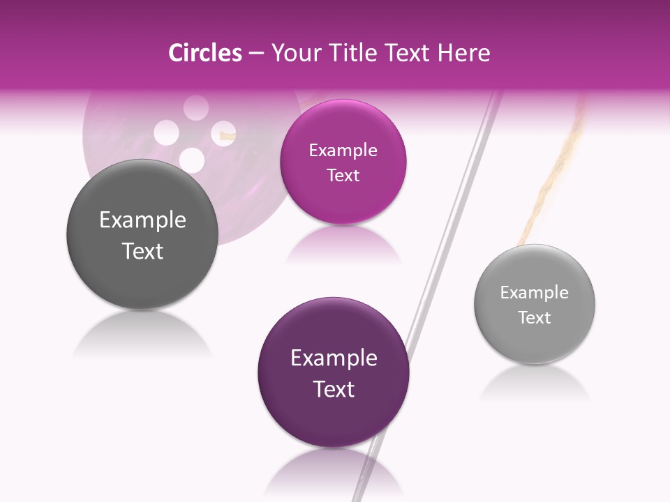 Cutout Button Symbol PowerPoint Template