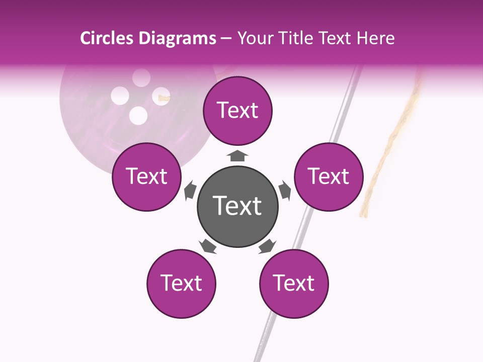 Cutout Button Symbol PowerPoint Template