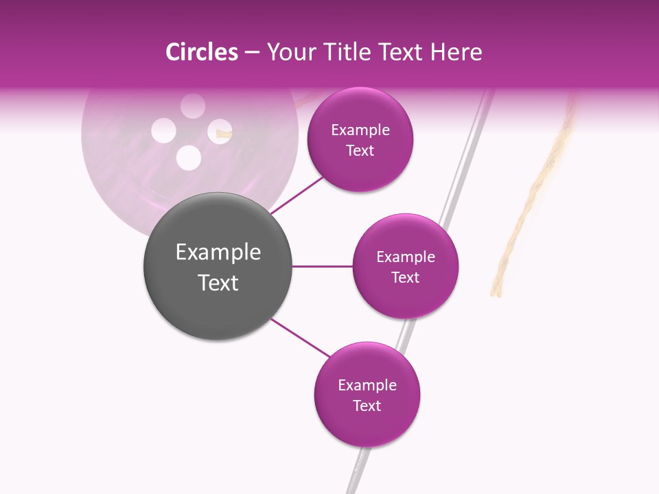 Cutout Button Symbol PowerPoint Template