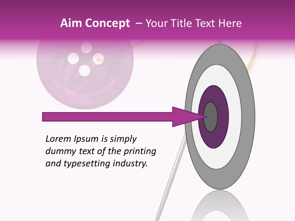 Cutout Button Symbol PowerPoint Template