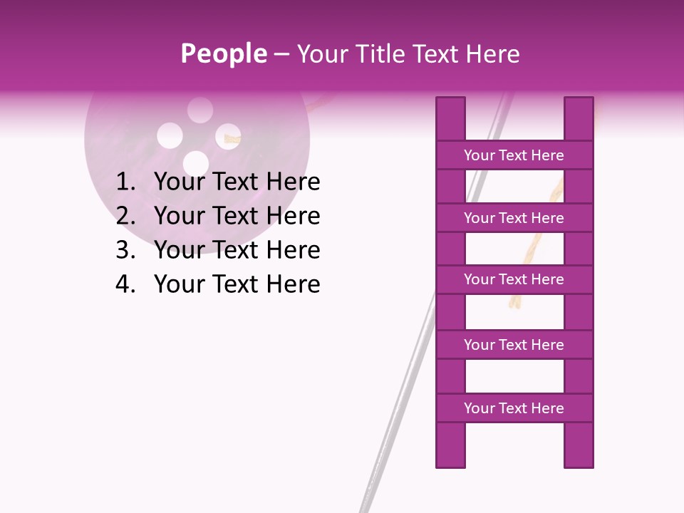 Cutout Button Symbol PowerPoint Template