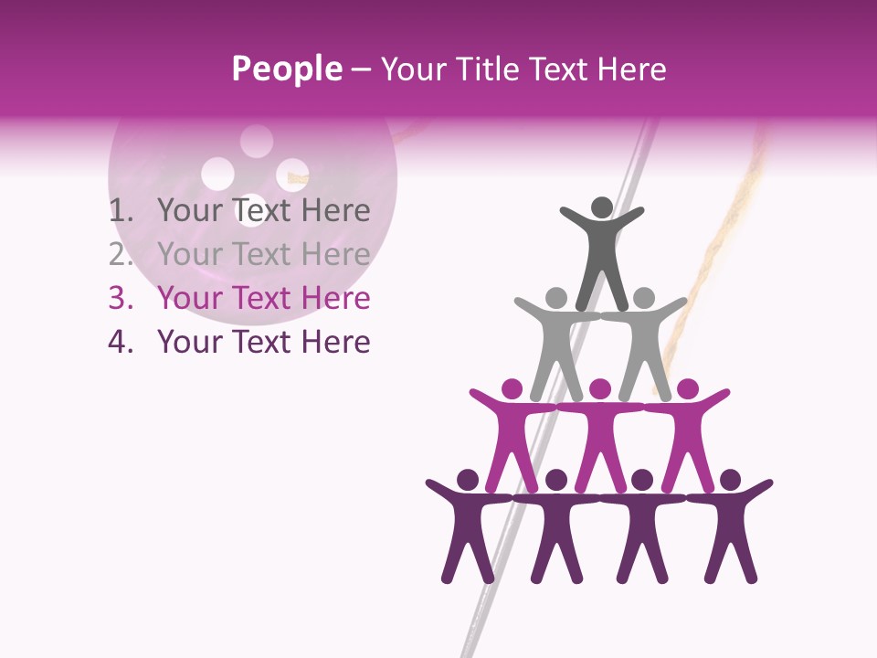 Cutout Button Symbol PowerPoint Template