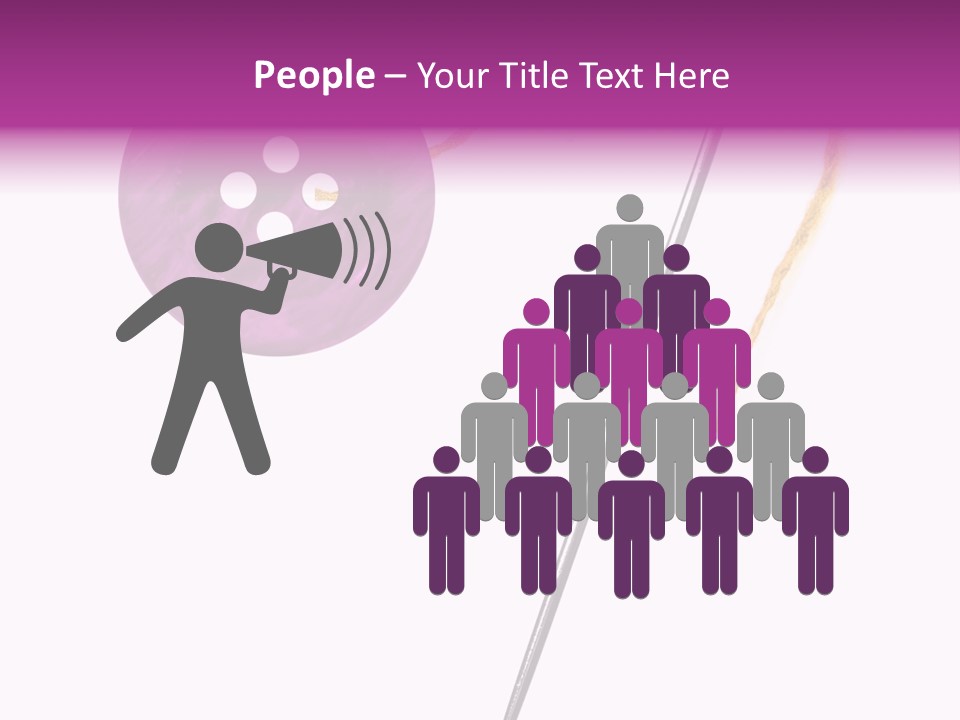 Cutout Button Symbol PowerPoint Template