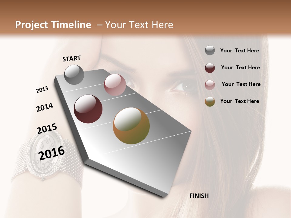 Red Stylish Hand PowerPoint Template