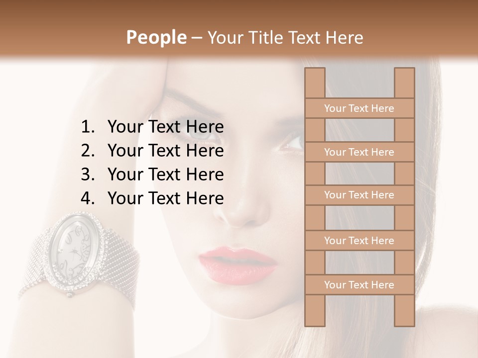 Red Stylish Hand PowerPoint Template