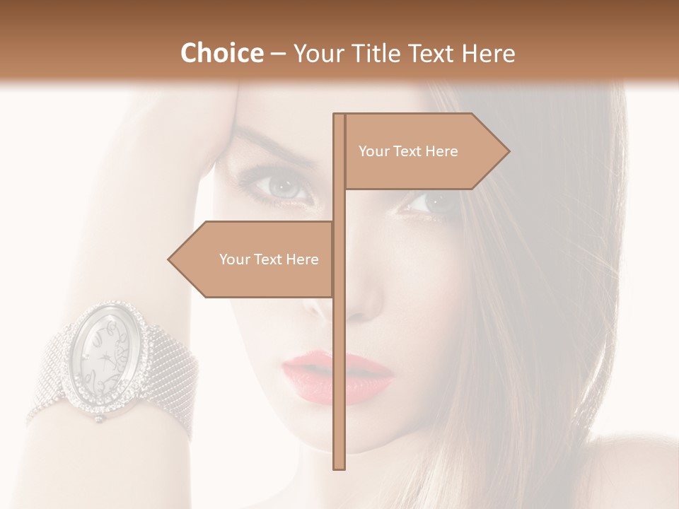 Red Stylish Hand PowerPoint Template