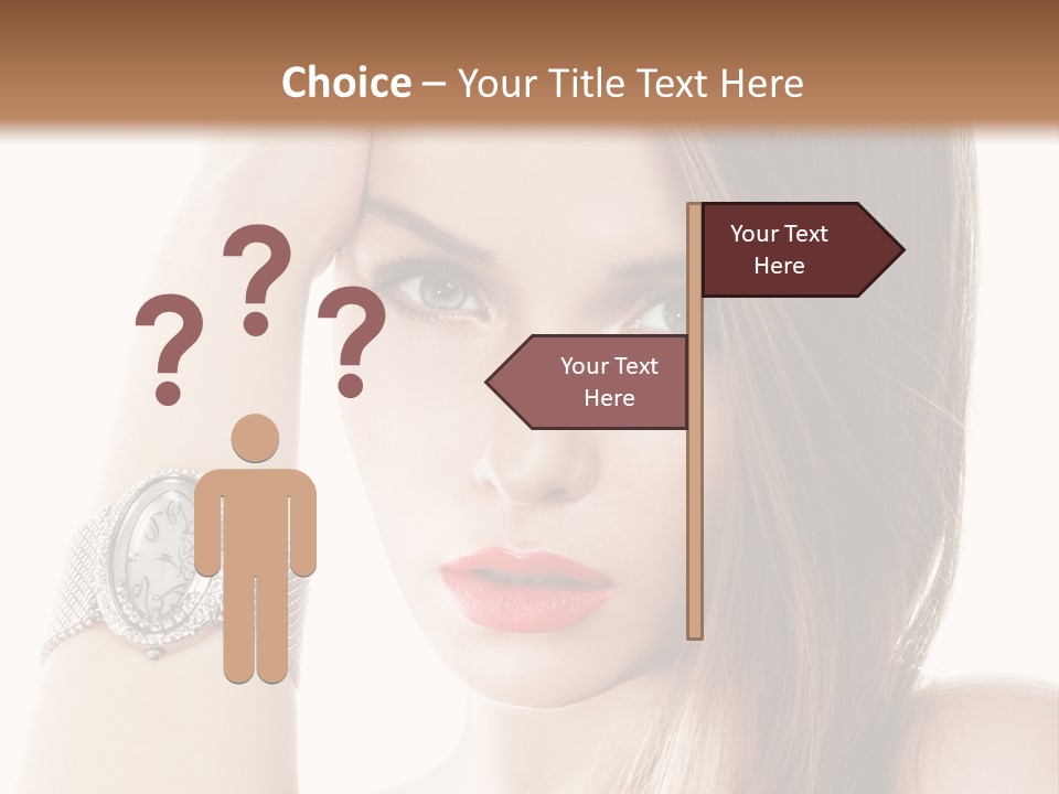 Red Stylish Hand PowerPoint Template