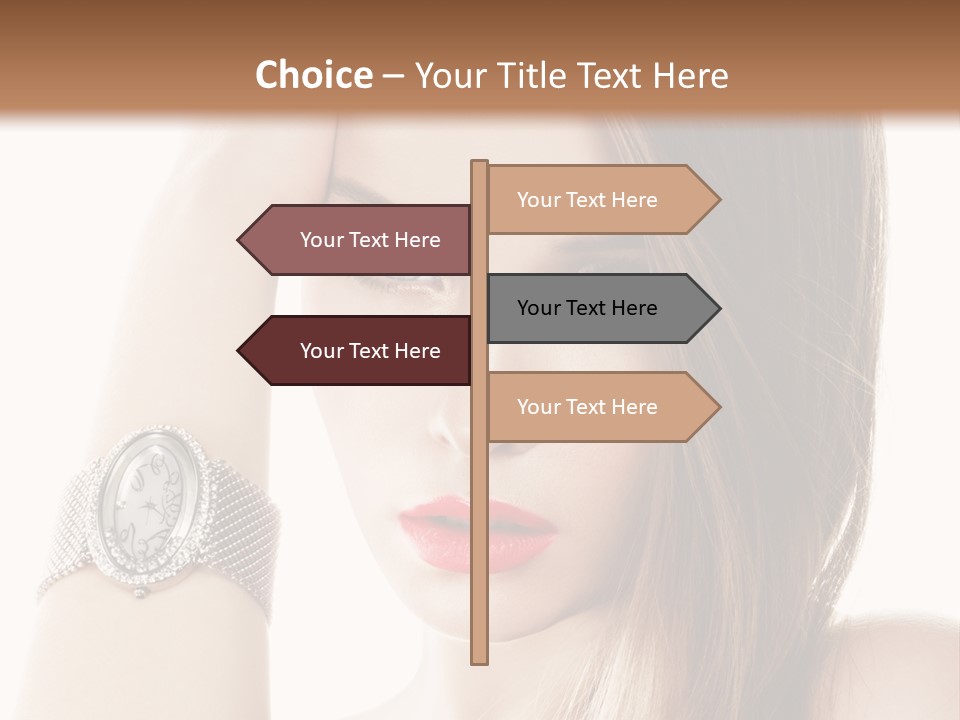 Red Stylish Hand PowerPoint Template