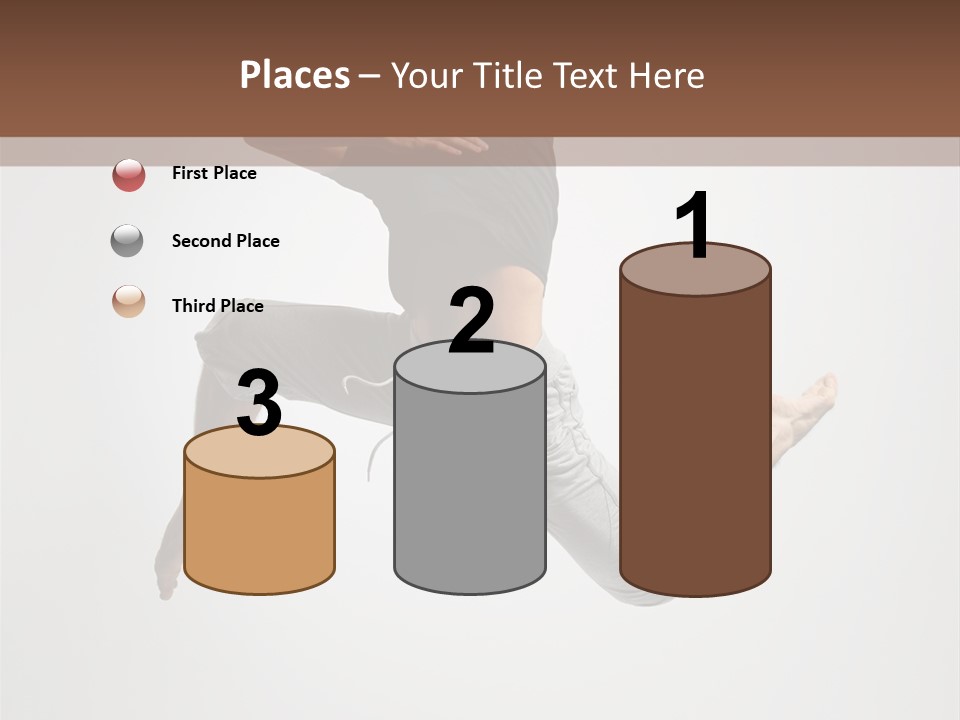 Leap Male Posing PowerPoint Template