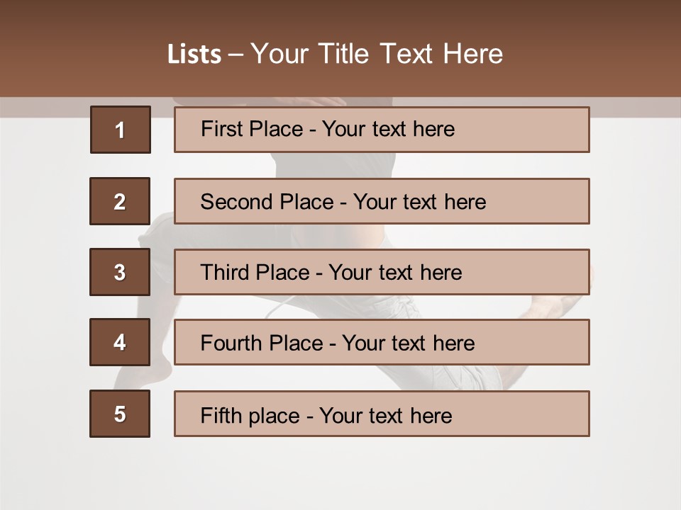 Leap Male Posing PowerPoint Template