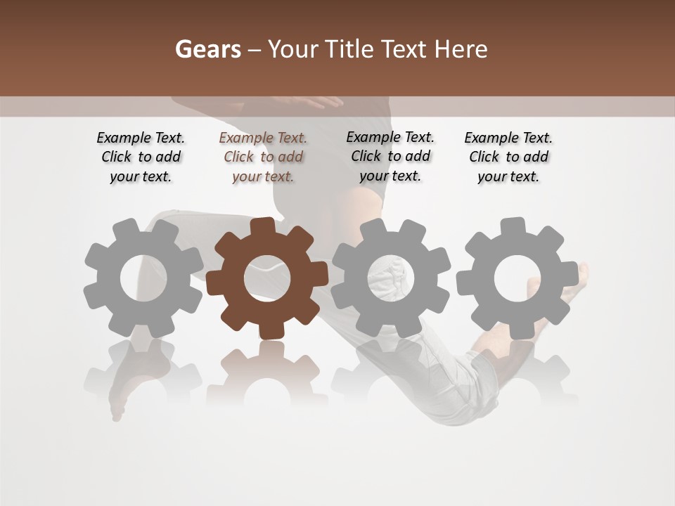 Leap Male Posing PowerPoint Template