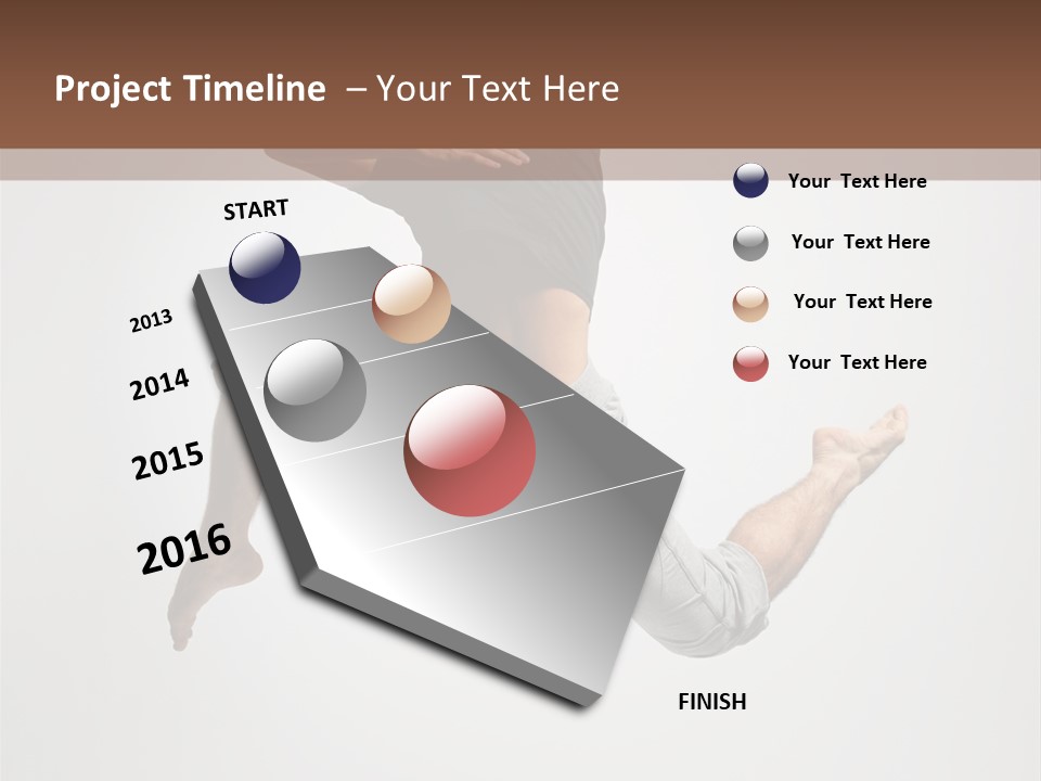 Leap Male Posing PowerPoint Template