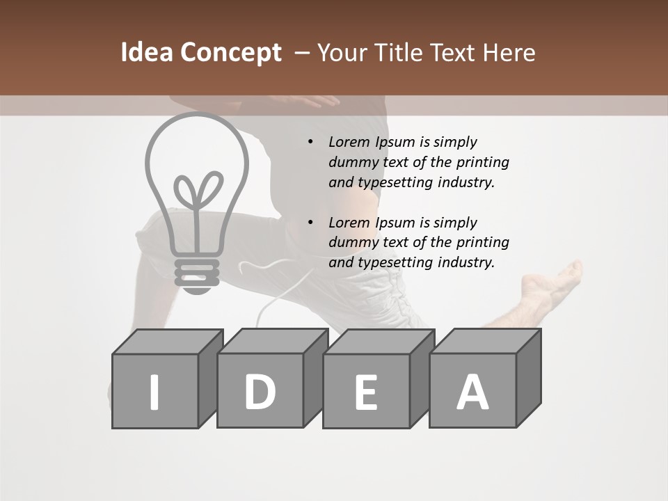 Leap Male Posing PowerPoint Template