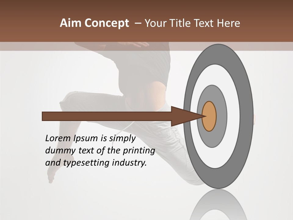 Leap Male Posing PowerPoint Template