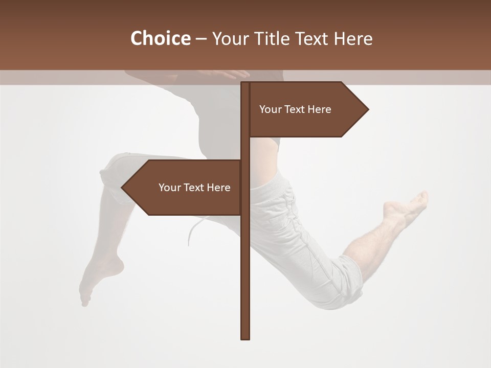 Leap Male Posing PowerPoint Template