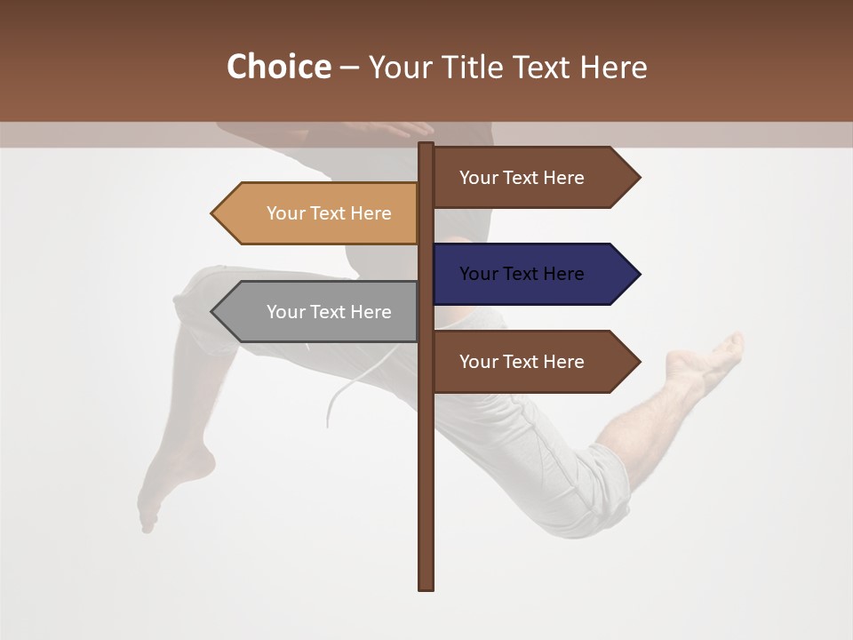 Leap Male Posing PowerPoint Template