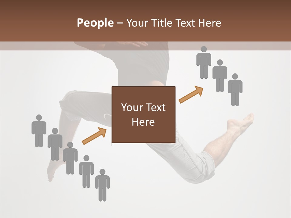 Leap Male Posing PowerPoint Template