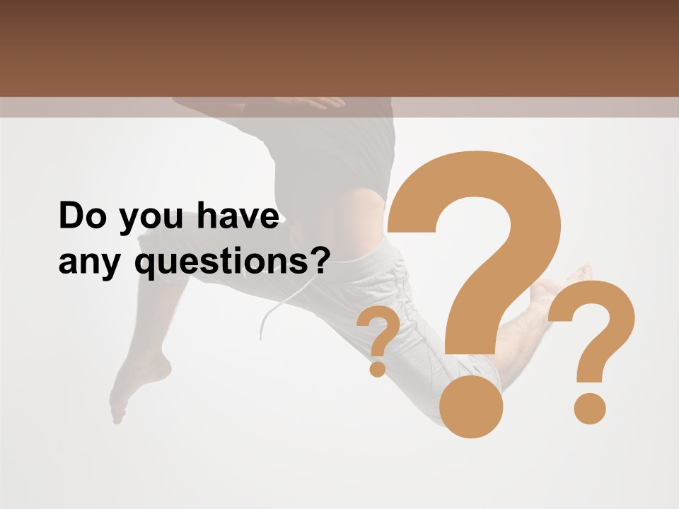 Leap Male Posing PowerPoint Template