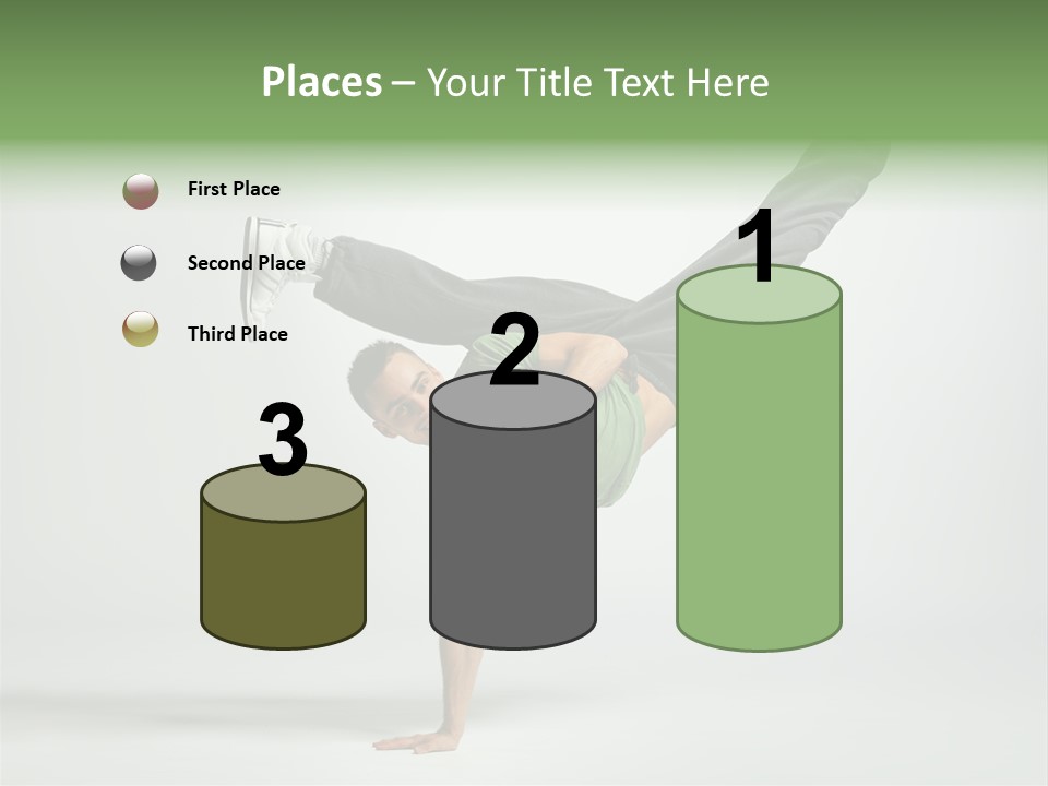 Gymnastic Pose Model PowerPoint Template