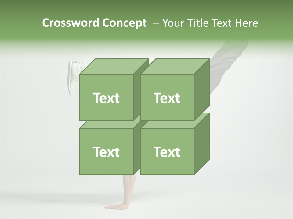 Gymnastic Pose Model PowerPoint Template