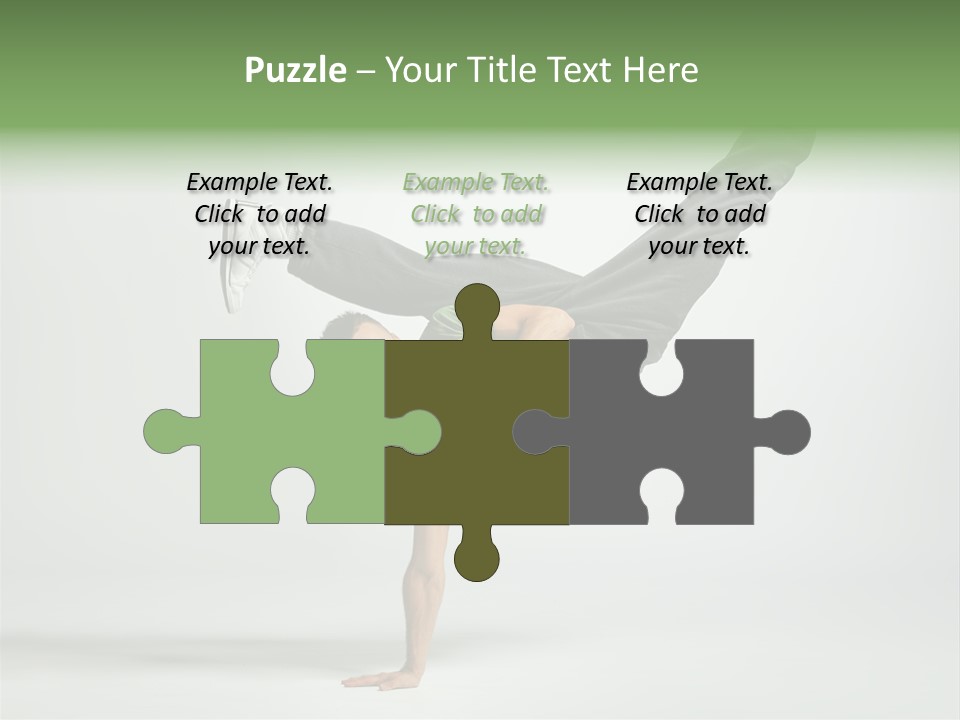 Gymnastic Pose Model PowerPoint Template