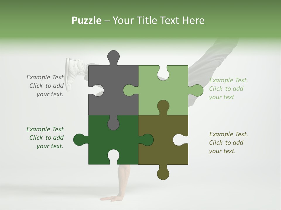 Gymnastic Pose Model PowerPoint Template