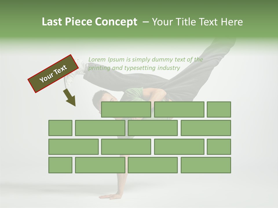 Gymnastic Pose Model PowerPoint Template