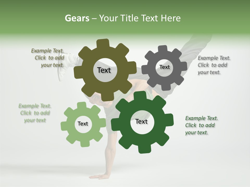 Gymnastic Pose Model PowerPoint Template