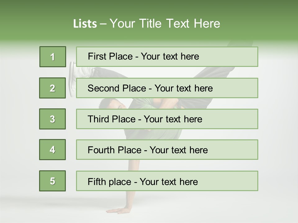 Gymnastic Pose Model PowerPoint Template