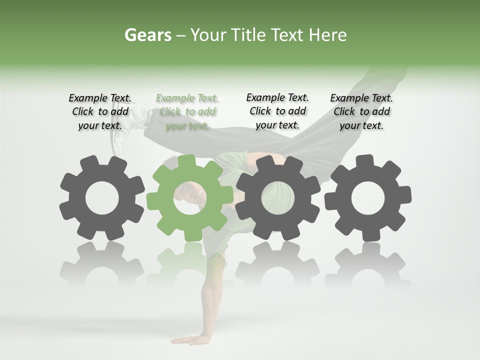 Gymnastic Pose Model PowerPoint Template