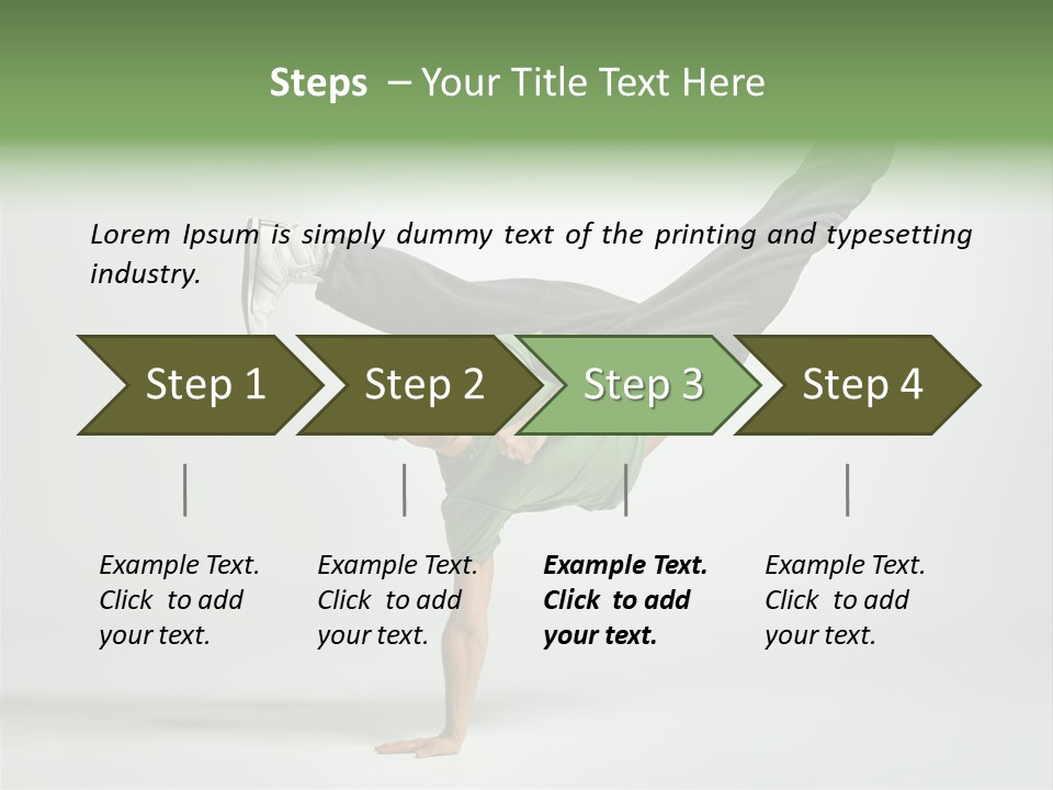 Gymnastic Pose Model PowerPoint Template