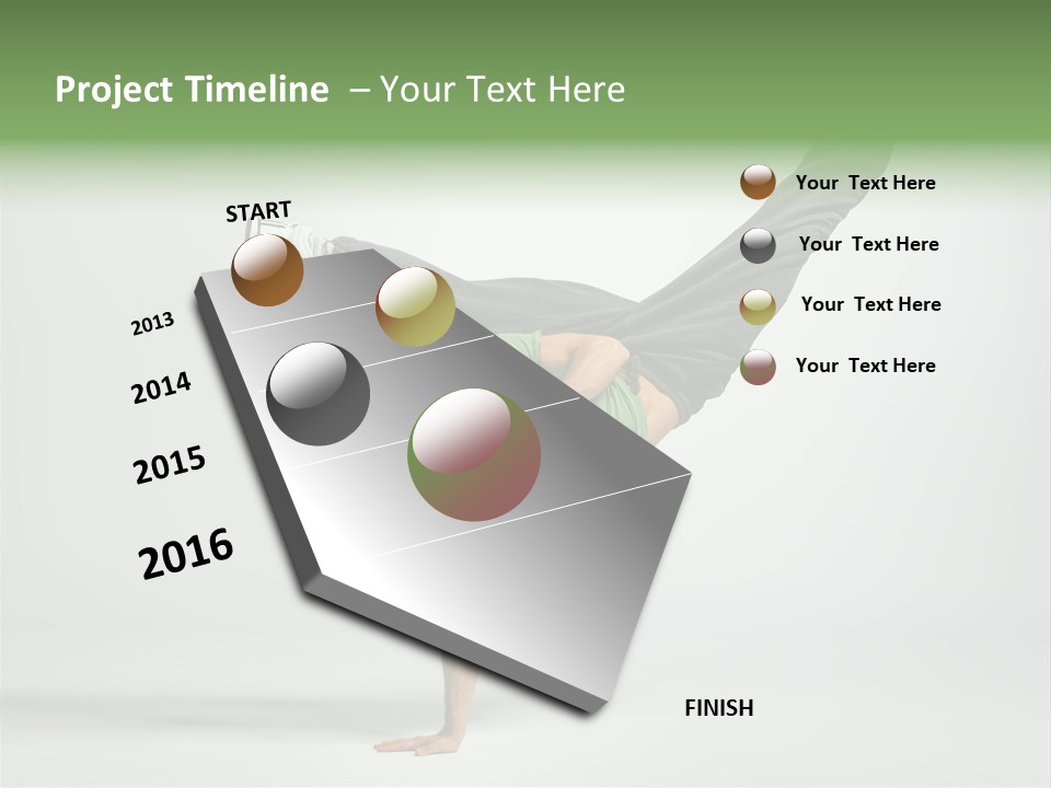 Gymnastic Pose Model PowerPoint Template