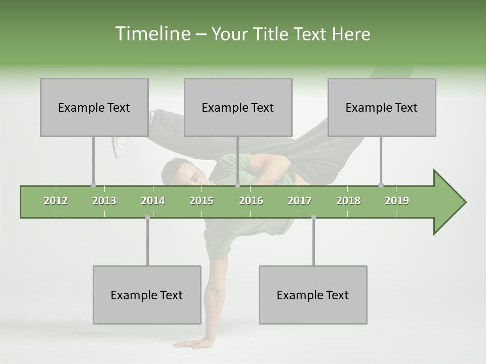 Gymnastic Pose Model PowerPoint Template