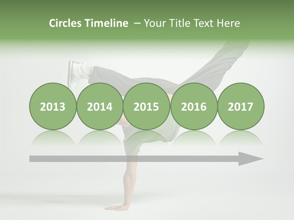 Gymnastic Pose Model PowerPoint Template