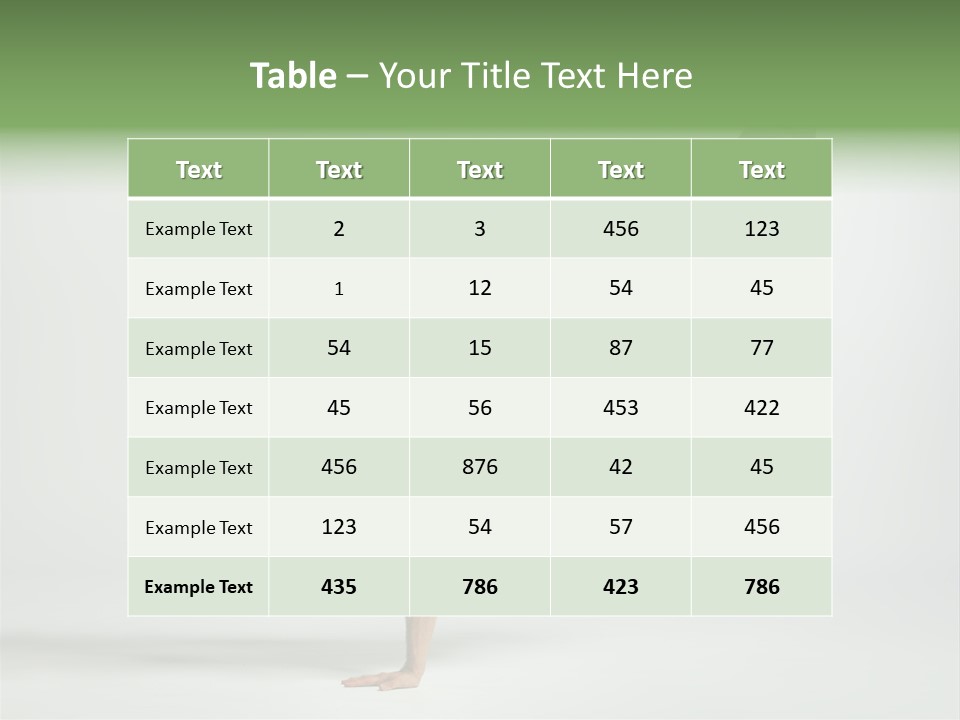 Gymnastic Pose Model PowerPoint Template
