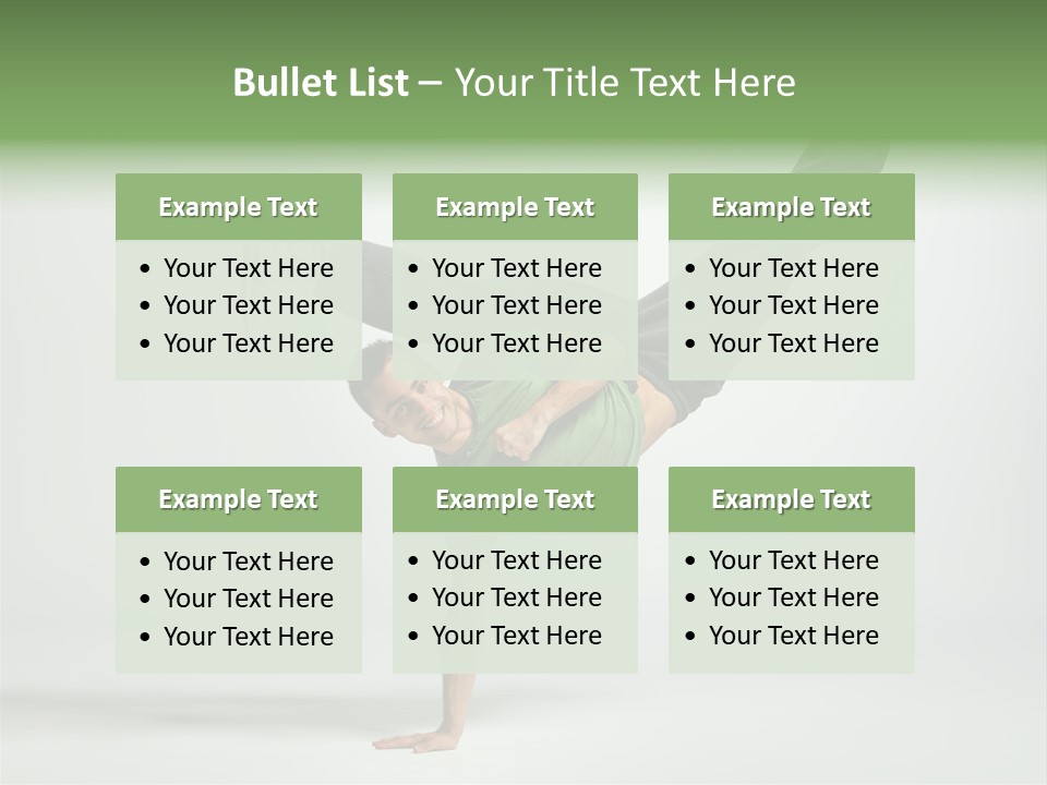 Gymnastic Pose Model PowerPoint Template