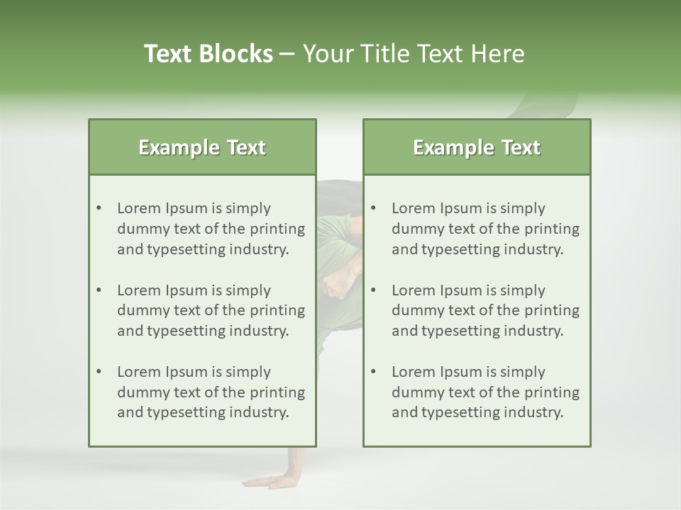 Gymnastic Pose Model PowerPoint Template