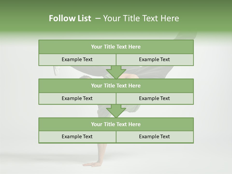 Gymnastic Pose Model PowerPoint Template