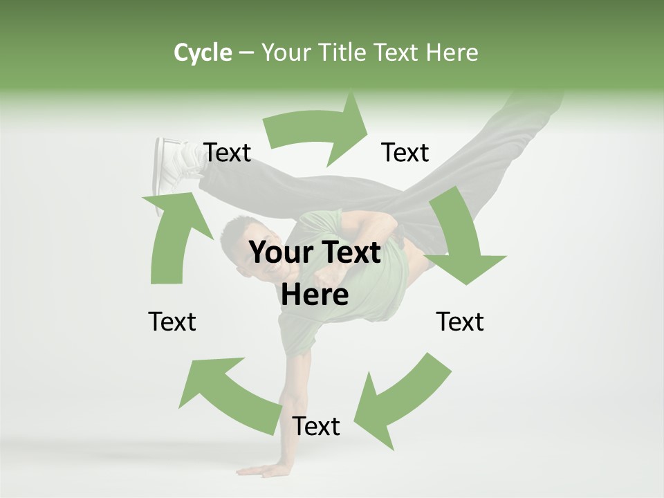 Gymnastic Pose Model PowerPoint Template