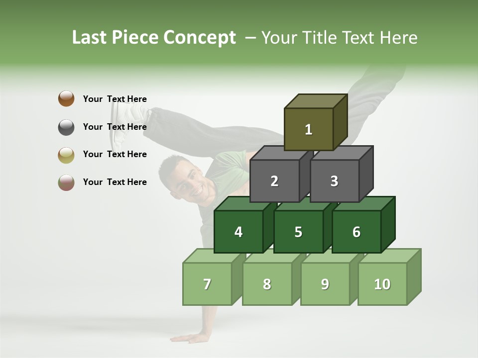 Gymnastic Pose Model PowerPoint Template