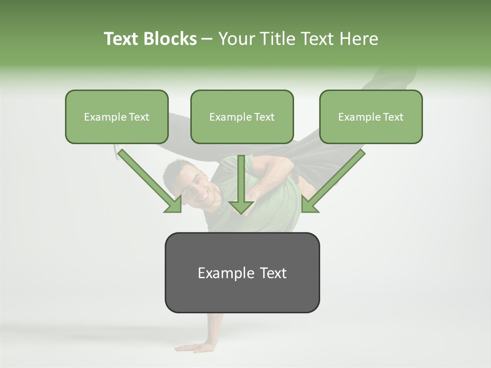 Gymnastic Pose Model PowerPoint Template
