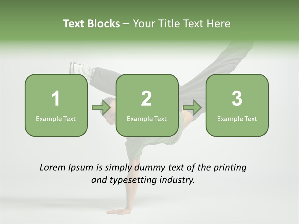 Gymnastic Pose Model PowerPoint Template