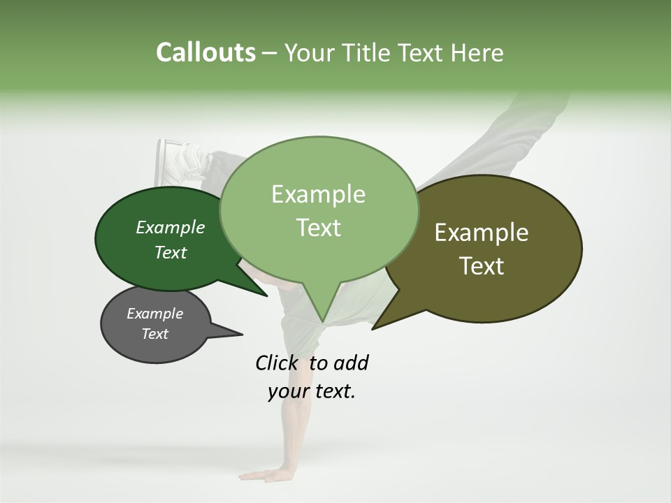 Gymnastic Pose Model PowerPoint Template