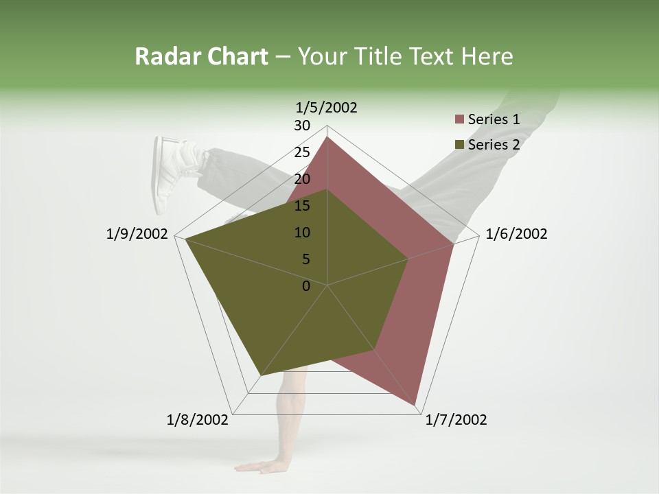 Gymnastic Pose Model PowerPoint Template