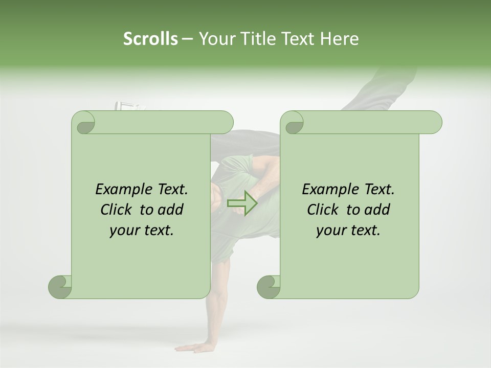 Gymnastic Pose Model PowerPoint Template