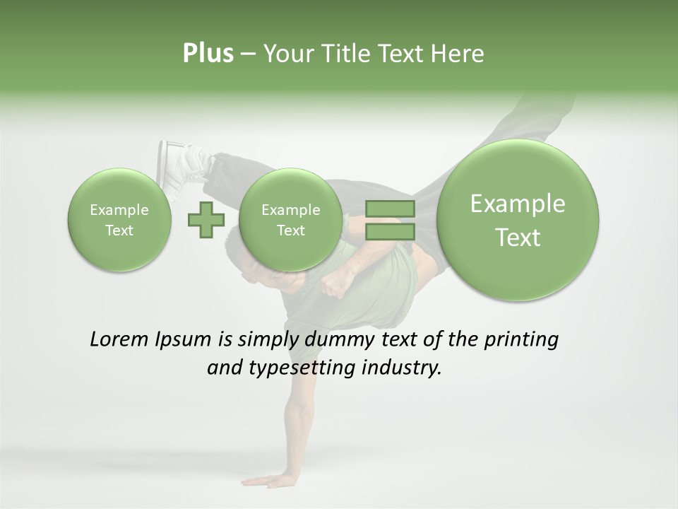 Gymnastic Pose Model PowerPoint Template