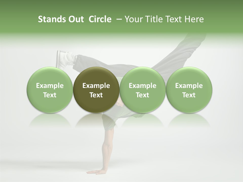 Gymnastic Pose Model PowerPoint Template
