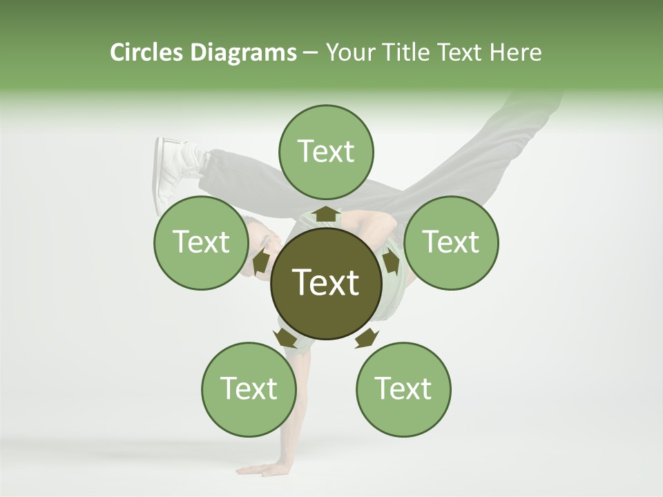 Gymnastic Pose Model PowerPoint Template